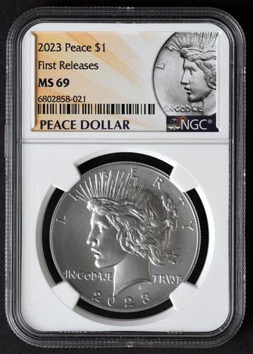 2023 NGC MS69 PEACE Silver Dollar $ First Releases FR MS 69