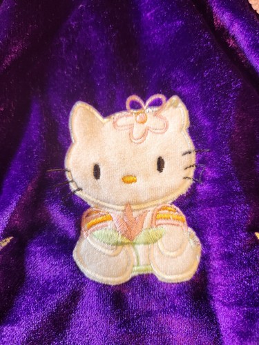 Hello Kitty Purple Velour Pajama Set Youth Girls Size 6 - Picture 7 of 12