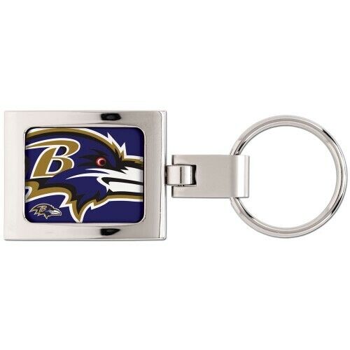 BALTIMORE RAVENS DOMED MEGA LOGO KEYCHAIN HIGH QUALITY POLISHED METAL - Picture 1 of 1