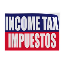 Decal Stickers Income Tax Impuestos Income Tax Refund Vinyl Store Sign Label