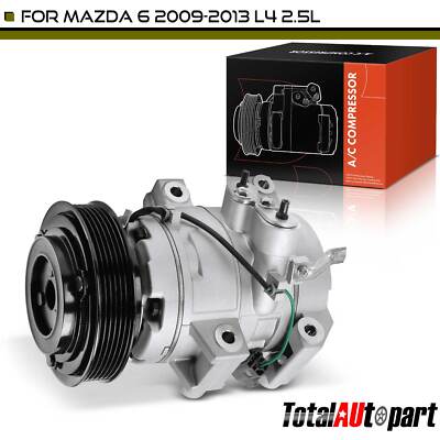 AC A/C Compressor w/ Clutch for Mazda 6 2009 2010 2011-2013 L4 2.5L GS3L61450E