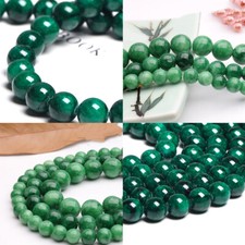 US 6/8/10/12mm Green Malachite Beads Round Loose Spacer Stone Jewelry Making DIY