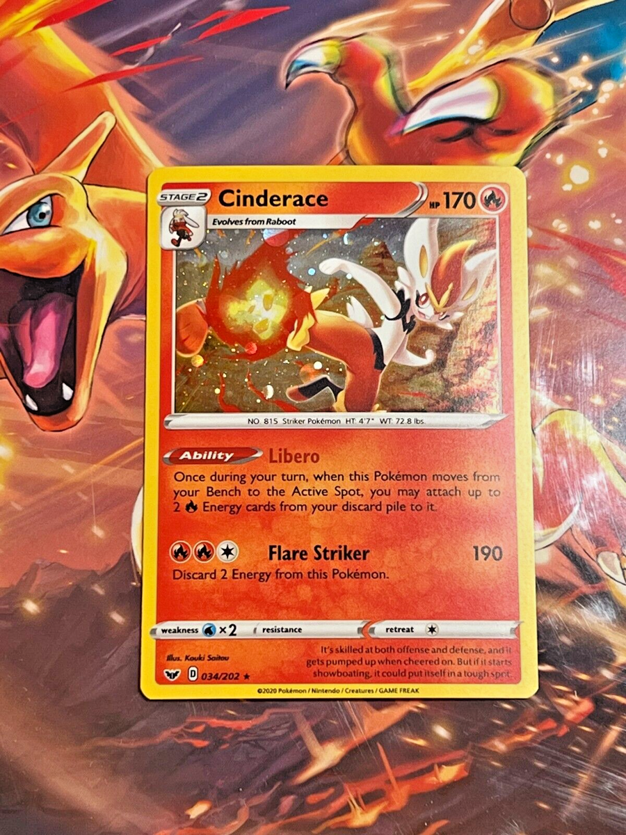 その他 Da Qiao, Cinderbinder (CSR) Pokemon Card TCG - Cinderace - 034/202 - Sword & Shield - Cosmo
