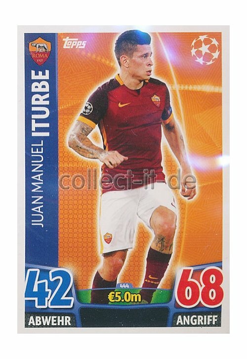 Topps Champions League 444 Juan Manuel Iturbe Base Card