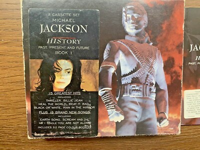 Michael JACKSON History past Present 2 x CASSETTE Epic (Box Set +