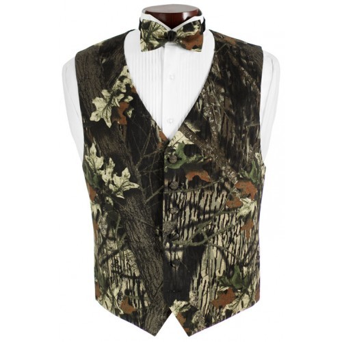 Mossy Oak Tuxedo Vest and Bowtie - Picture 1 of 6