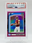 JAYDEN DANIELS 2024 Donruss Rated Rookie Optic Preview Pink Prizm RC #389 PSA 10