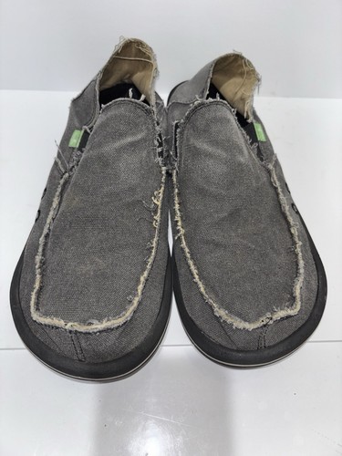 Sanuk Mens Vagabond Gray Loafers Shoes Sz 13 Comfort Casual - Imagen 5 de 6
