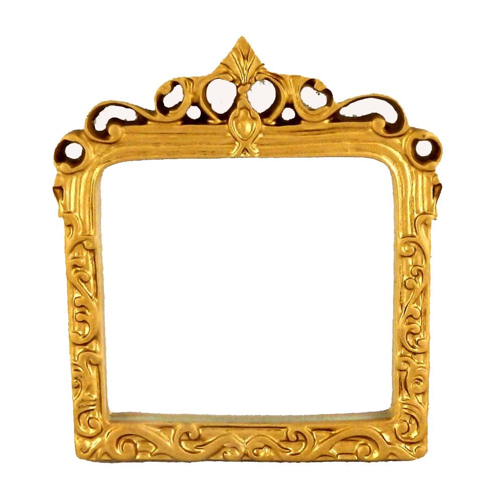 Dolls House Ornate Mantle Mirror in Gold Frame Miniature Accessory