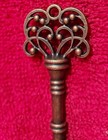NEW Skeleton Key Plated Brass Bottle Opener 3 inch long — photo 3