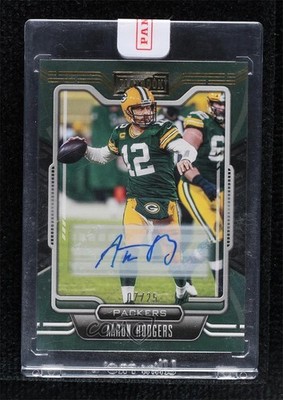 2021 Panini Playbook Gold Signatures 7/25 Aaron Rodgers #35 Auto 16rf
