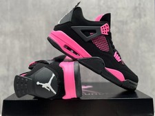 AJ4 Retro Pink Thunder Black Sport Shoes Sneakers