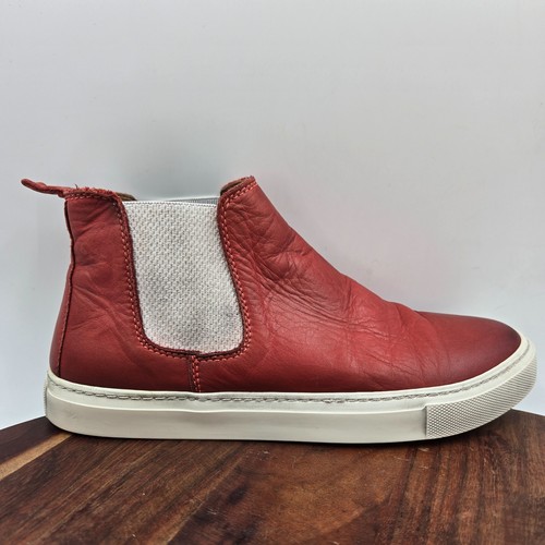 Bueno Rant Chelsea Boots Women's 40 / 9.5 Red White Leather Distressed Sneakers