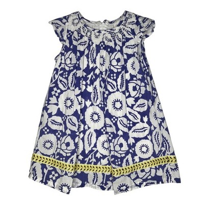 Roberta Roller Rabbit Blue Floral Dress Girls Size 4