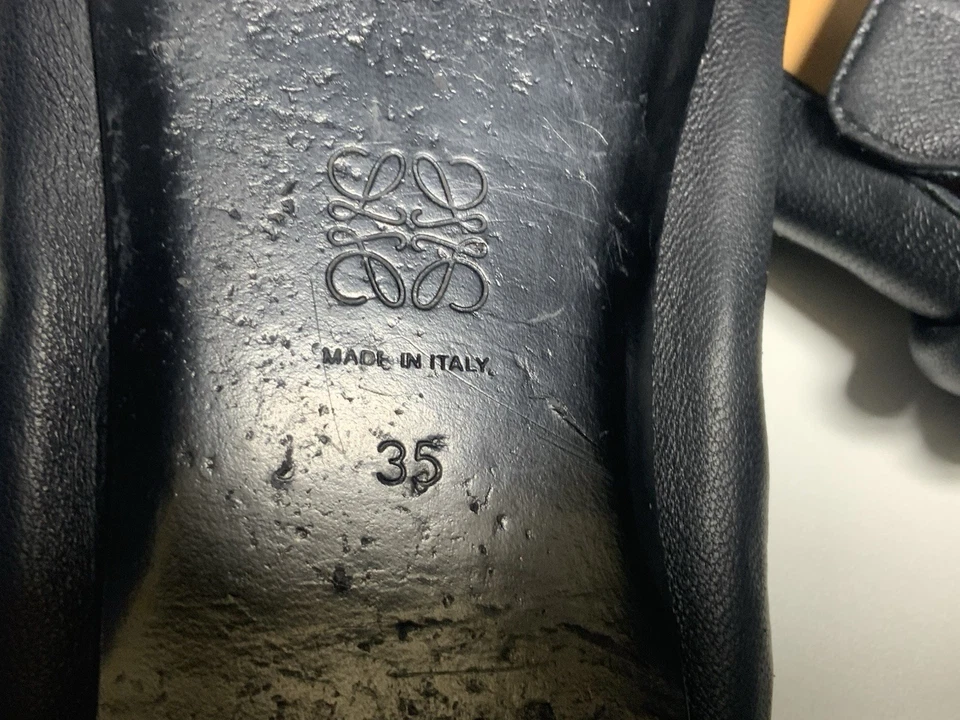 Women’s US 5 Loewe Black Leather Loafers, Limited Edition, VHTF, popular. - Image 4 of 4