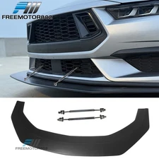 For 24-26 Mustang Ecoboost GT Front Bumper Lower Splitter+ Gunmetal Strut Rods