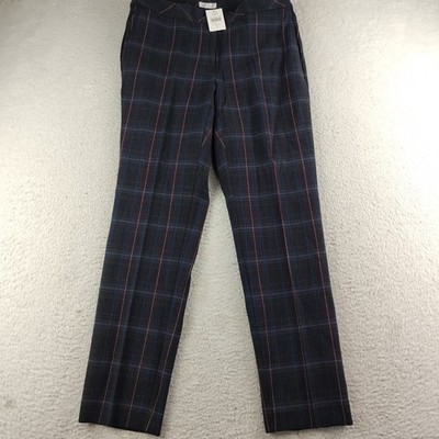 J Jill Premium Bi Stretch Pants Plaid Size 6 Inseam 26 NWT