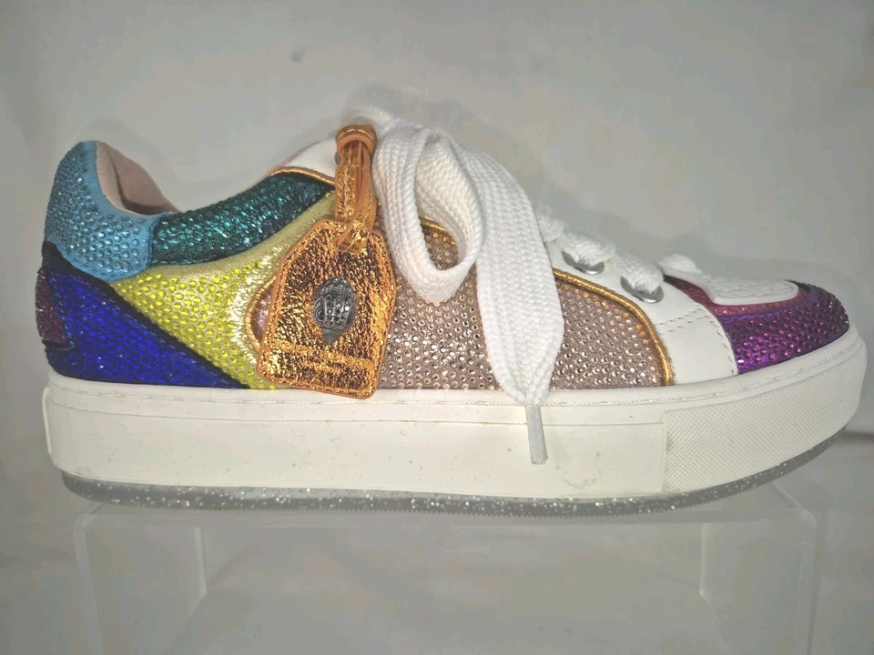 KURT GEIGER LONDON "Southbank Tag" Metallic Sneakers Womens Sz. 10 US / 41 EURO - Image 2 of 4