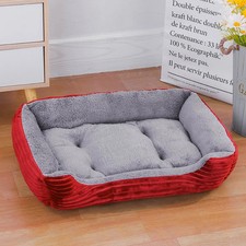 Cama cuadrada para perros de felpa sofá cama impermeable gato perro cojín con lados elevados