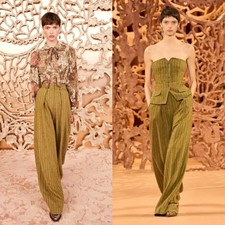 Ulla Johnson Sylvie Wide-Leg Pinstripe Pants 2 $690
