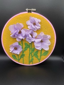 Embroidery hoop wall art 1/1 "garden flowers #7" by kena_qs (Keña G.)
