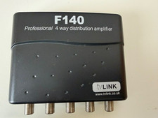 Global TV Link F140 - Professional 4-way Distribution Amplifier 