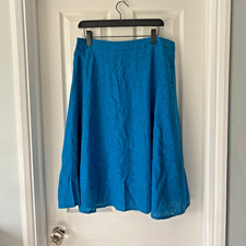 Marks  Spencer M  S Skirt UK 16 A-Line Flare Turquoise Blue Casual Colourful
