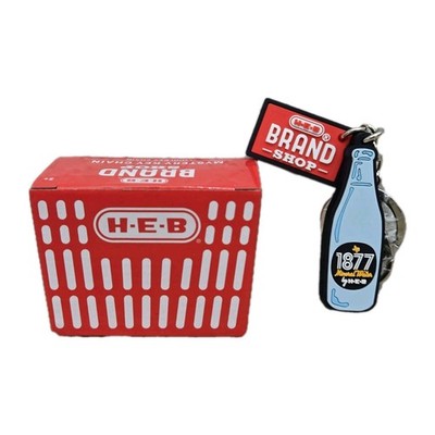 HEB Brand Shop 1877 MINERAL WATER Mystery Collectible Mini Keychain (Open)