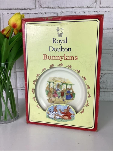 Royal Doulton Bunnykins Children's Ceramic Bowl Plate and Mug Vintage New in Box