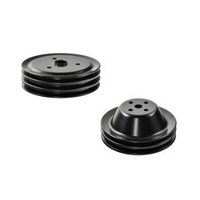 Fit Sbc 350 Swp Short Water Pump Steel 23 Groove Pulley Crankshaft Pulley Kit