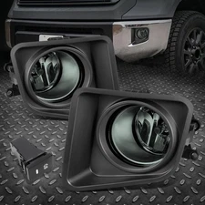 FOR 14-21 TOYOTA TUNDRA SMOKED LENS FRONT DRIVING FOG LIGHT LAMP W/BEZEL+SWITCH
