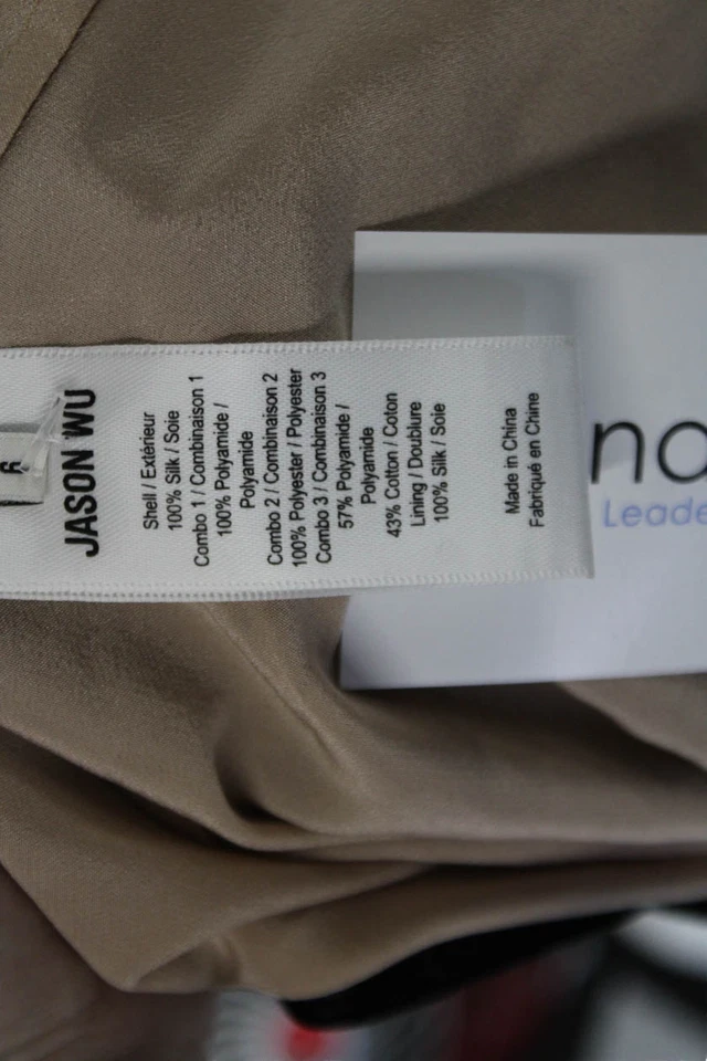 Blusa para mujer Jason Wu Collection de encaje transparente mangas cortas botones negra talla 6 Foto 4 de 4