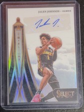 2024-25 Panini Select In Flight Jalen Johnson Hawks Prizm Auto #IFS-JJN /125