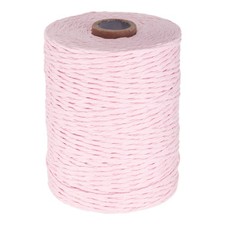 328 Yards Raffia Ribbon, 2mm Raffia Paper String for Wrapping, Pink