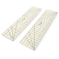 Heat-Resistant Hot Hem Ruler Set for Sewing and Quilting - 2 Long Rulers