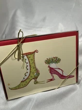 Patience Brewster Shoe Ladies Boxed Christmas Cards CH02018