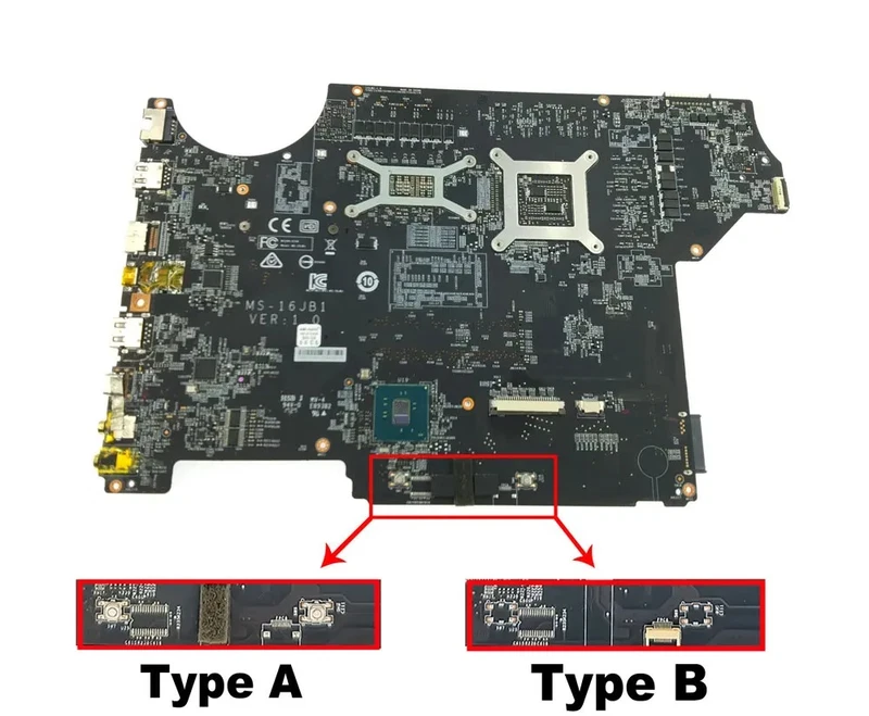 For MSI GE62 GV62VR GE72VR motherboard i5 i7-7th GTX1060 3GB/6GB MS-16JB1 2