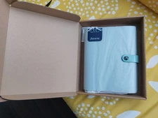 New Filofax The Original A5 Patent Leather Organizer Planner Binder In Duck Egg