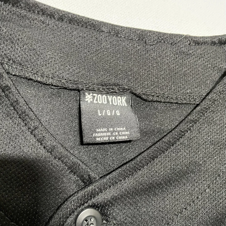 Vintage Zoo York Shirt Mens Large Black Baseball Jersey Button Up 93 Streetwear - Image 3 of 4