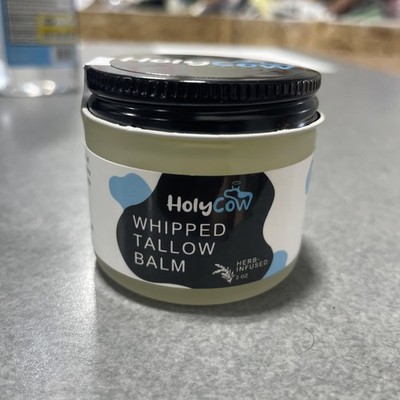 Holy Cow Whipped Tallow, Jojoba Oil Balm Infused With Organic Lavender & Rose