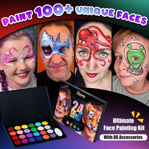 Face Painting Kit for Kids, Non-Toxic and Hypoallergenic Face Paint Makeup Kit| - Picture 2 of 11
