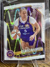 2025 Panini Prizm WNBA #39 Dearica Hamby White Seismic Prizms