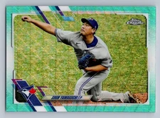 2021 Topps Chrome #15 Shun Yamaguchi Aqua Wave Refractor #/199