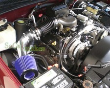 Black Blue Air Intake System Kitfilter For 1999-2000 Cadillac Escalade 5.7l V8