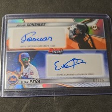 Josuar Gonzalez Elian Pena 2025 Bowman's Best #DA-GP Dual Auto /75