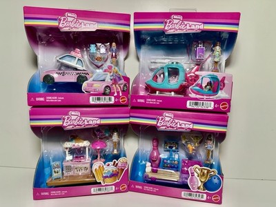Mini BarbieLand Ice Cream Stand, Bowling Alley, Helicopter & Taxi