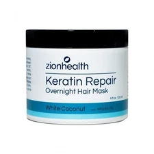 Zion Health Adama Minerals Keratin Hair Mask - White Coconut 4 oz Cream
