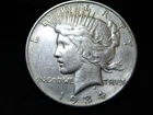 US 1934-D PEACE SILVER DOLLAR VF