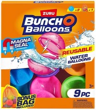 Bunch O Balloons Reusable Water Balloons 9-Pack RANDOM COLORS