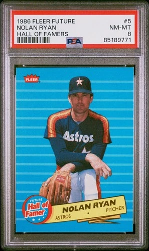 1986 Fleer Future Hall of Famers #5 Nolan Ryan PSA 8 NM-MT